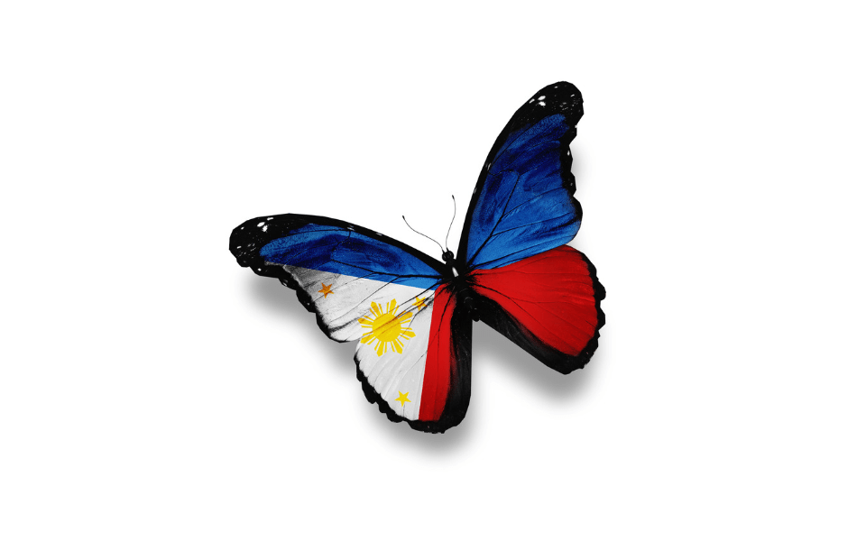 Philippine Flag on a Butterfly