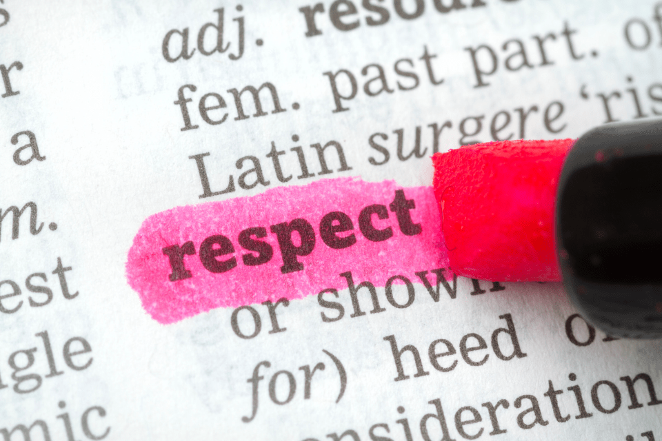 Dictionary Definition of Respect - 