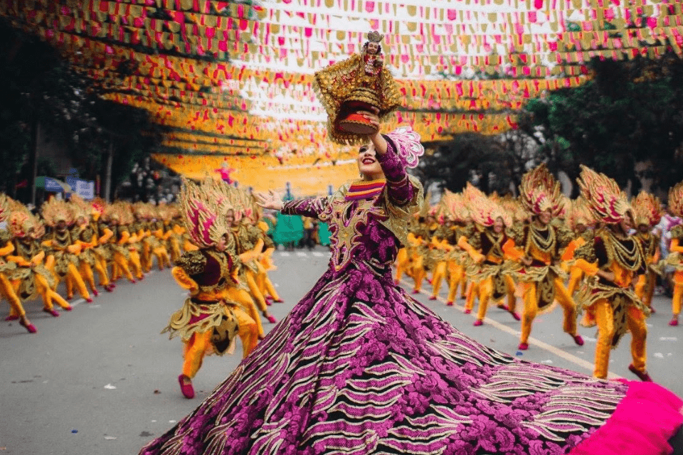 Christian Filipina celebrating the Sinulog Festival.